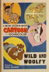 t645 WILD & WOOLFY one-sheet movie poster R53 cartoon, Droopy