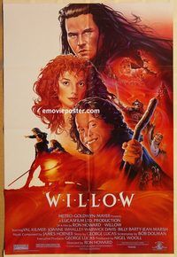 t651 WILLOW one-sheet movie poster '88 Val Kilmer, Joanne Whalley