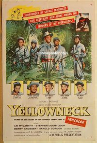 t656 YELLOWNECK one-sheet movie poster '55 Civil War coward!