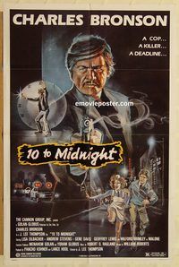 v002 10 TO MIDNIGHT one-sheet movie poster '83 Charles Bronson