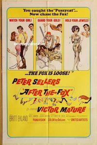v026 AFTER THE FOX one-sheet movie poster '66 Sellers, Frazetta art!
