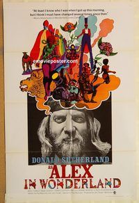 v032 ALEX IN WONDERLAND style B one-sheet movie poster '71 Sutherland