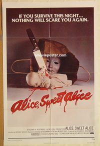 v036 ALICE SWEET ALICE one-sheet movie poster '77 1st Brooke Shields!