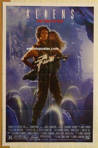v038 ALIENS one-sheet movie poster '86 James Cameron, Sigourney Weaver