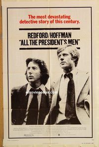 v042 ALL THE PRESIDENT'S MEN one-sheet movie poster '76 Hoffman, Redford