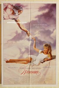 v050 AND GOD CREATED WOMAN one-sheet movie poster '87 Rebecca De Mornay