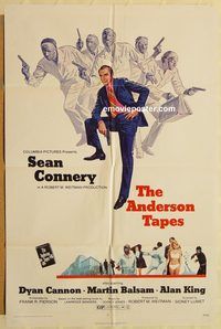 v051 ANDERSON TAPES one-sheet movie poster '71 Sean Connery, Dyan Cannon