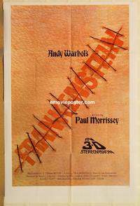v054 ANDY WARHOL'S FRANKENSTEIN one-sheet movie poster '74 3D stereovision!