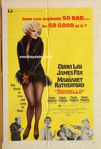 v072 ARABELLA one-sheet movie poster '68 James Fox, sexy Virna Lisi!