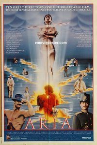 v075 ARIA one-sheet movie poster '87 Robert Altman, Nicolas Roeg, Russell