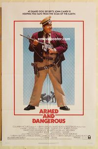 v077 ARMED & DANGEROUS one-sheet movie poster '86 John Candy, Eugene Levy