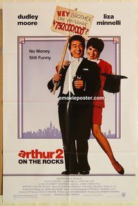 v082 ARTHUR 2 one-sheet movie poster '88 Dudley Moore, Liza Minnelli