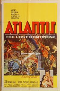 v087 ATLANTIS THE LOST CONTINENT one-sheet movie poster '61 George Pal