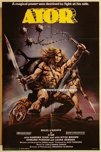 v090 ATOR one-sheet movie poster '82 Joe D'Amato, sword & sorcery!