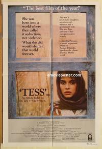 w014 TESS Aust one-sheet movie poster '81 Roman Polanski, Nastassja Kinski