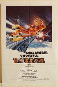 v092 AVALANCHE EXPRESS one-sheet movie poster '79 Lee Marvin, Robert Shaw