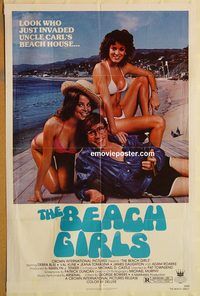 v127 BEACH GIRLS one-sheet movie poster '82 teens, sex & drugs!
