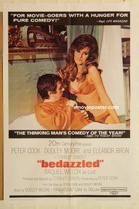 v134 BEDAZZLED one-sheet movie poster '68 Dudley Moore, sexy Raquel Welch!