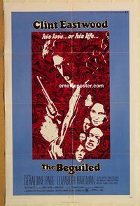v138 BEGUILED one-sheet movie poster '71 Clint Eastwood, Geraldine Page