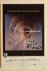 v141 BELL JAR one-sheet movie poster '79 from Sylvia Plath novel!