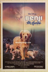 v146 BENJI THE HUNTED one-sheet movie poster '87 Walt Disney canine!