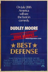 v149 BEST DEFENSE advance one-sheet movie poster '84 Dudley Moore, Murphy