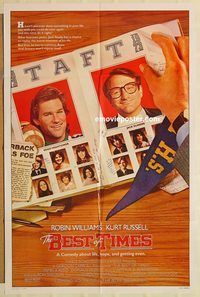 v151 BEST OF TIMES advance one-sheet movie poster '86 Williams, Russell