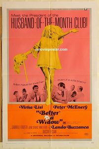 v156 BETTER A WIDOW one-sheet movie poster '69 Virna Lisi, Peter McEnery