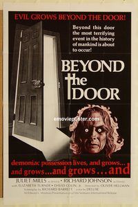 v159 BEYOND THE DOOR one-sheet movie poster '74 demoniac possession lives!