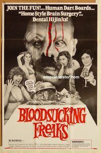 v203 BLOODSUCKING FREAKS one-sheet movie poster '78 Troma horror comedy!