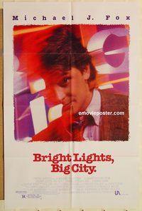 v246 BRIGHT LIGHTS BIG CITY one-sheet movie poster '88 Michael J Fox