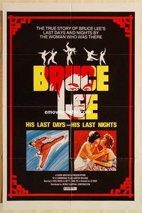 v257 BRUCE LEE HIS LAST DAYS, HIS LAST NIGHTS one-sheet movie poster '76