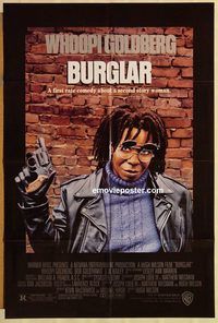v267 BURGLAR one-sheet movie poster '87 Whoopi Goldberg, Goldthwait