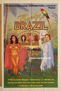 v275 BYE BYE BRAZIL one-sheet movie poster '79 Diegues, Page Wood art!