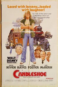 v285 CANDLESHOE one-sheet movie poster '77 Walt Disney, Jodie Foster