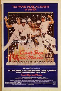 v288 CAN'T STOP THE MUSIC one-sheet movie poster '80 Village People
