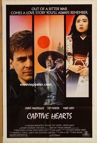 v295 CAPTIVE HEARTS one-sheet movie poster '87 Pat Morita, Makepeace