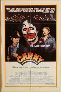 v302 CARNY style B one-sheet movie poster '80 Gary Busey, Jodie Foster