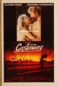 v307 CASTAWAY one-sheet movie poster '87 Oliver Reed, Amanda Donohoe