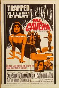 v313 CAVERN one-sheet movie poster '65 Edgar Ulmer, very bad girl!