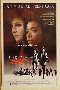 v314 CERTAIN FURY one-sheet movie poster '85 Tatum O'Neal, Gyllenhaal