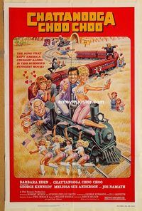 v324 CHATTANOOGA CHOO CHOO one-sheet movie poster '84 Eden, great Wehk art!