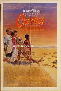 v326 CHEETAH & FRIENDS one-sheet movie poster '89 Walt Disney, Africa!