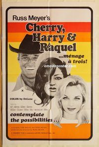 v327 CHERRY, HARRY & RAQUEL one-sheet movie poster '69 Russ Meyer, sexy!