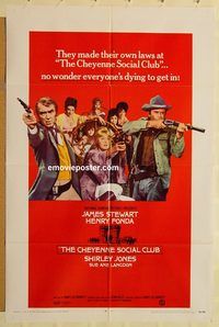 v328 CHEYENNE SOCIAL CLUB one-sheet movie poster '70 Stewart, Henry Fonda