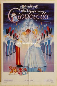 v330 CINDERELLA one-sheet movie poster R87 Walt Disney classic cartoon!