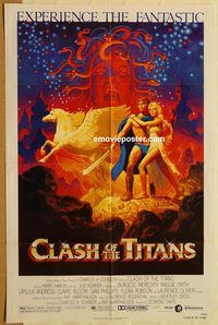 v331 CLASH OF THE TITANS one-sheet movie poster '81 Ray Harryhausen