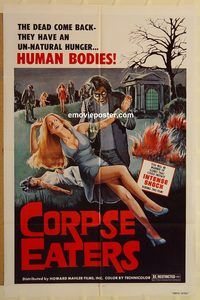 v341 CORPSE EATERS one-sheet movie poster '74 the dead come back!
