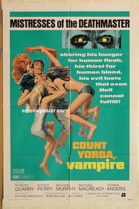 v342 COUNT YORGA VAMPIRE one-sheet movie poster '70 Robrt Quarry, AIP