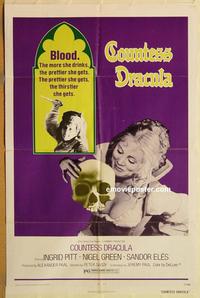 v344 COUNTESS DRACULA one-sheet movie poster '72 Hammer, Ingrid Pitt
